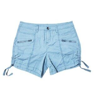 ☀ Style & Co Women's Blue Pull-on Zip Shorts Sz 6